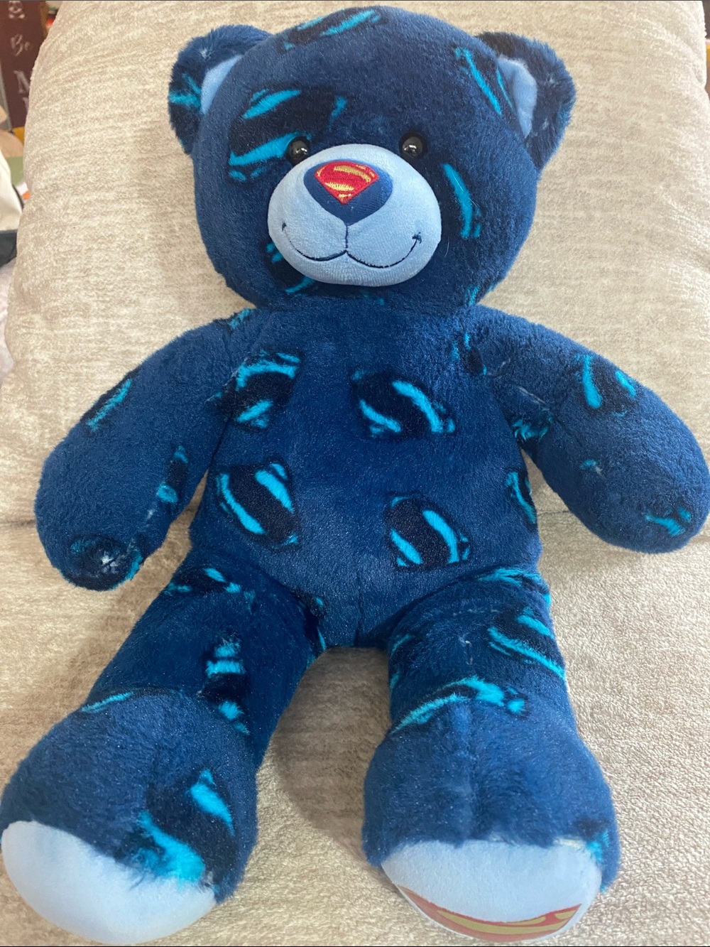 DC Comics Navy and Teal Superman Bear Plush